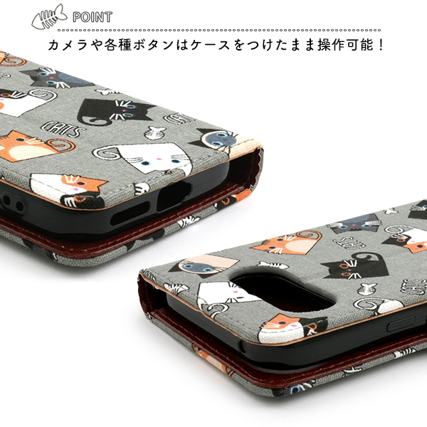 PLATA（プラタ） グーグルピクセル GooglePixel 9a 専用 ねこ柄 手帳型