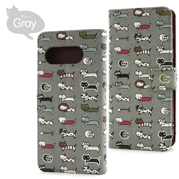 PLATA（プラタ） グーグルピクセル GooglePixel 9a 専用 ねこ柄 手帳型