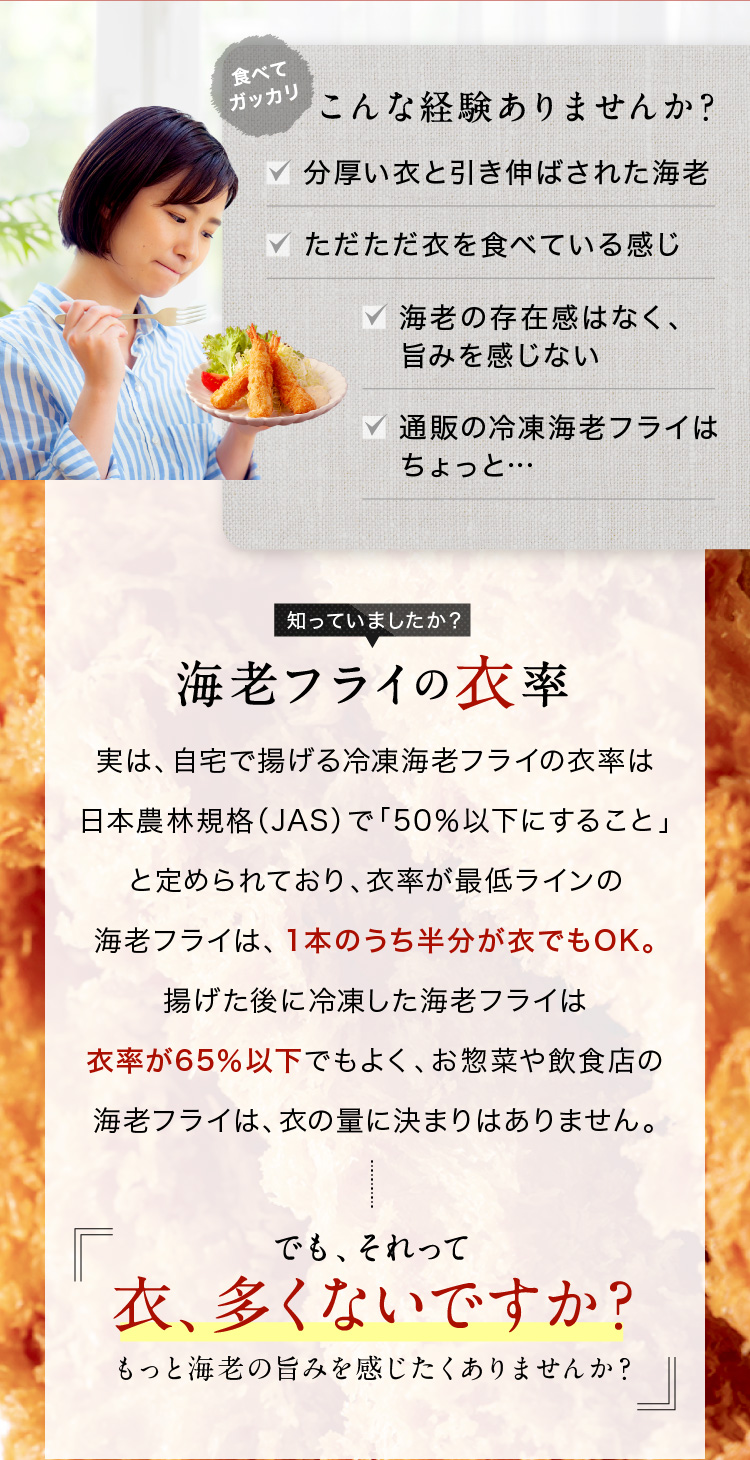 知っていましたか？エビフライの衣率