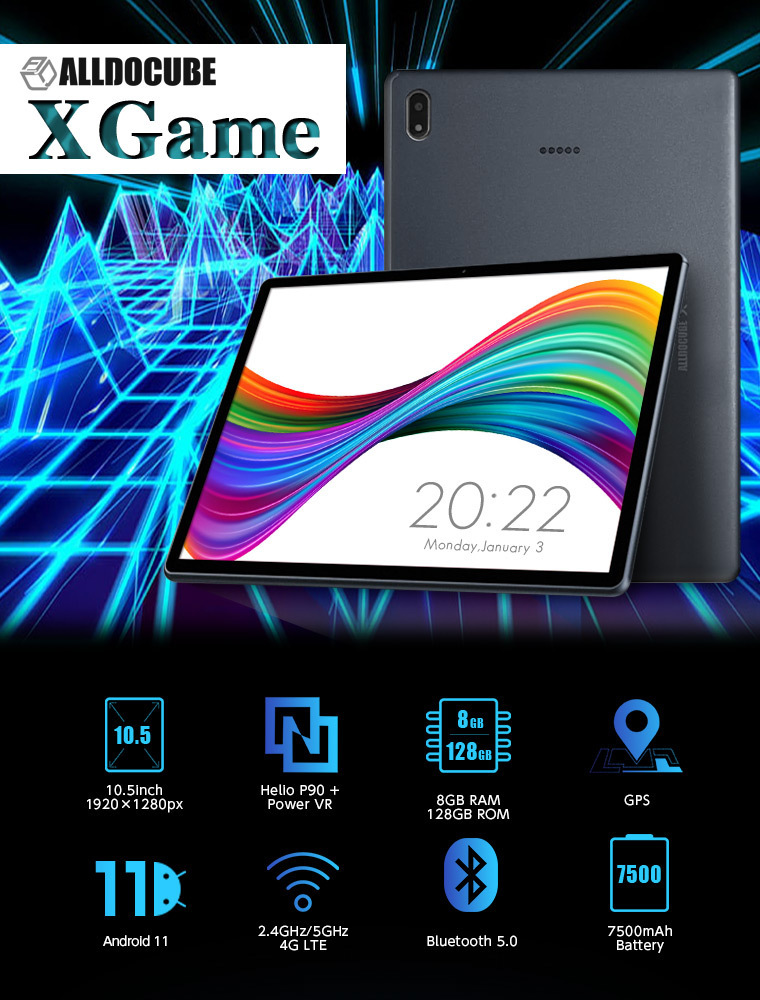 タブレット 10インチ 128GBROM 8GBRAM SIMフリー 10.5インチ ゲーム wi-fiモデル アンドロイド 本体 PC  ALLDOCUBE XGame :at61597:タブレット工房 - 通販 - Yahoo!ショッピング