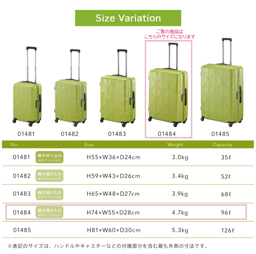 ProtecA スーツケース キャリーケース 正規品 7-10泊対応 日本製