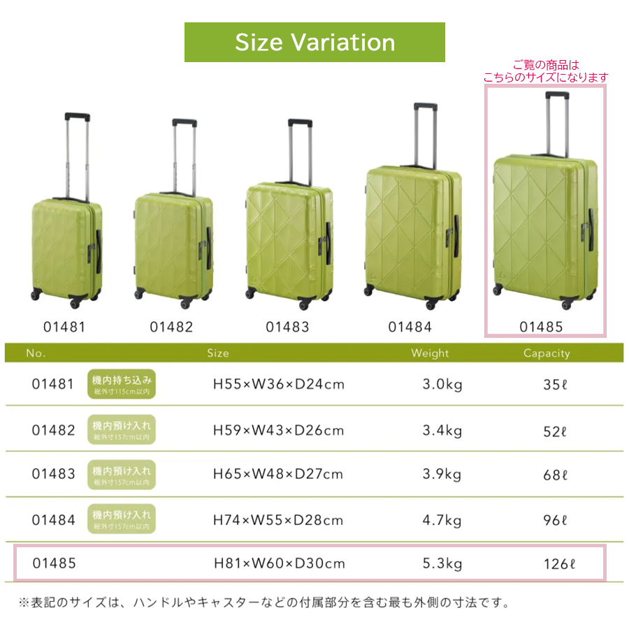 ProtecA スーツケース キャリーケース 正規品 10泊以上対応 日本製
