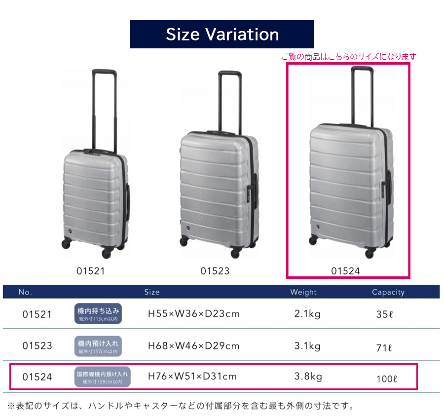 ProtecA スーツケース キャリーケース 正規品 10日以上対応 日本製