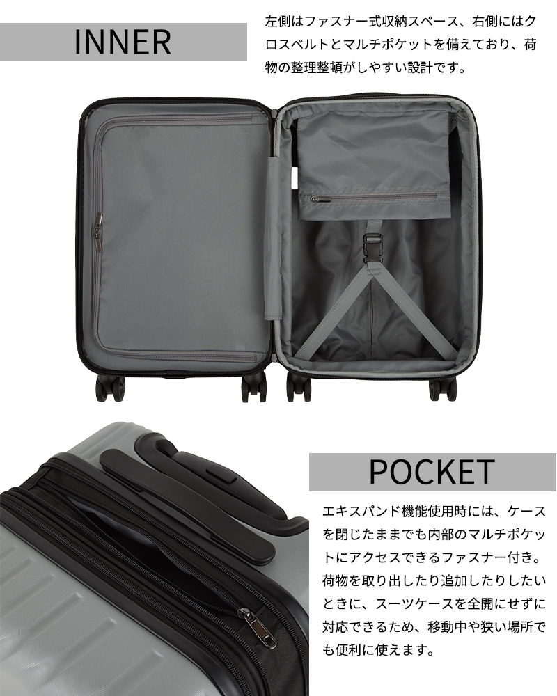 スーツケース キャリーケース 機内持ち込み 正...の詳細画像3