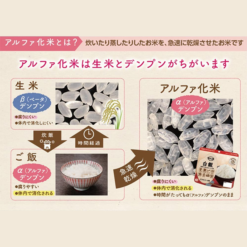 アルファー食品 防災食 非常食 アルファ米 1個 安心米 五目ご飯 中身