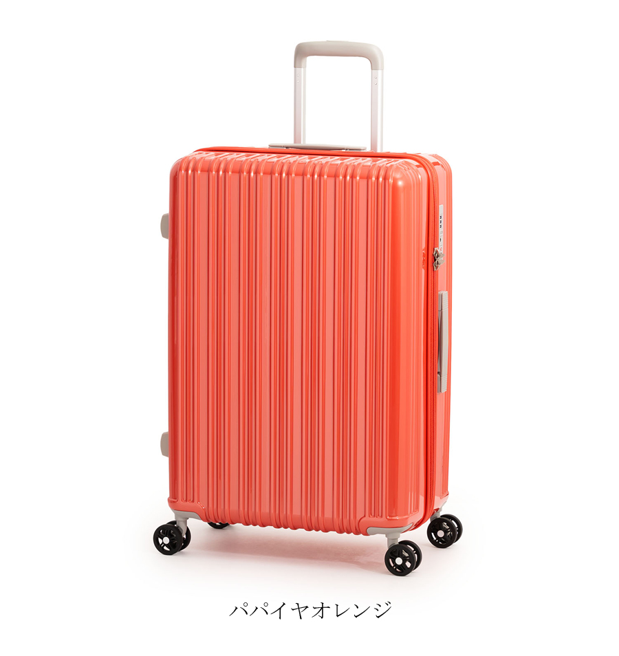 【訳あり】【PEARLY GATES】サイズ6赤＊ツインスニード＊シャカシャカ アジア・ラゲージ スーツケース キャリーケース 正規品 5泊 7泊