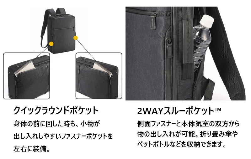 ace.／エース ガジェタブル ヘザー2 68291 リュック 11L(01