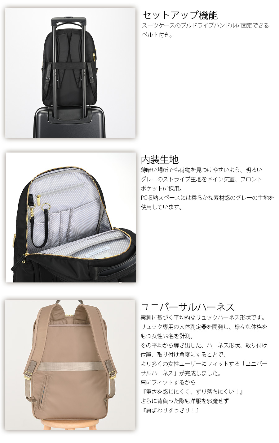 ace. 送料無料 正規品 エース フィッテム ビジネスリュック ラウンド型