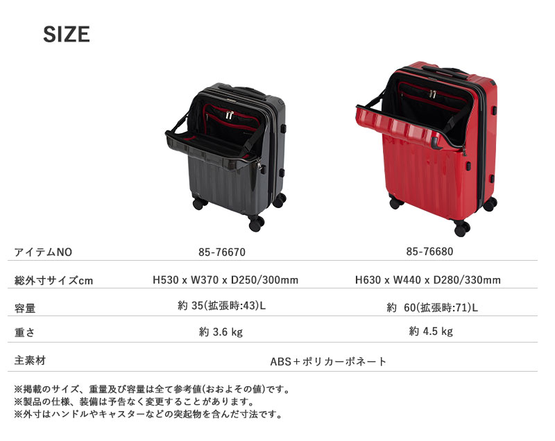 【送料無料】【機内持込み】ヒデオワカマツ (HIDEO WAKAMATSU) エストップ　スーツケース 85-76670 S ストッパー  トップオープン 35-43L 2泊 3泊 キャリーケース