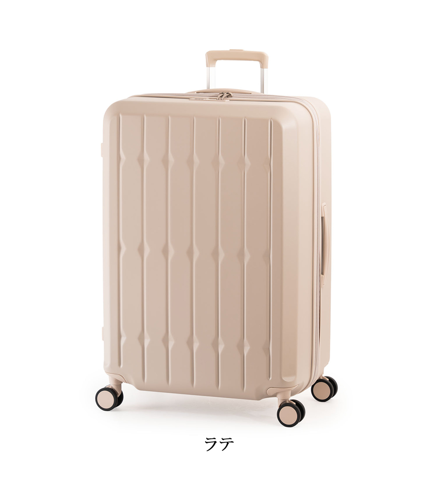 スーツケース キャリーケース 正規品 8-10泊 アジアラゲージ ドリンクホルダー付き 99L 112L ALI-6030SD-28W 拡張機能 サスペンション内蔵キャスター バッグの画像