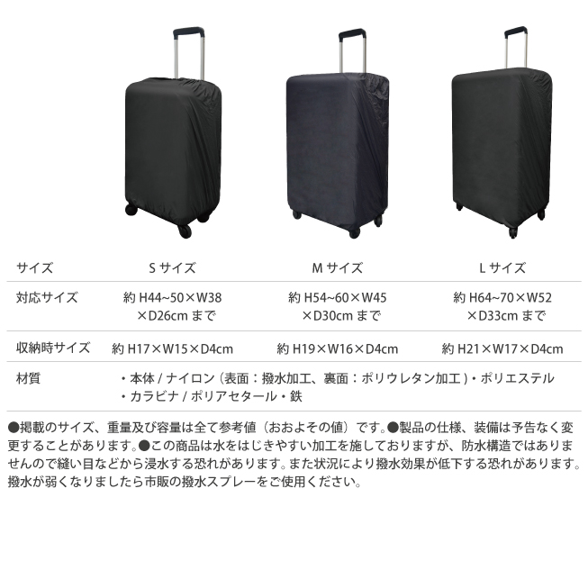 スーツケースカバー aroid アロイド Mサイズ 耐水 撥水 簡単 軽量 コンパクト 荷物を雨や汚れから守る バッグカバー レインカバー リニューアル
