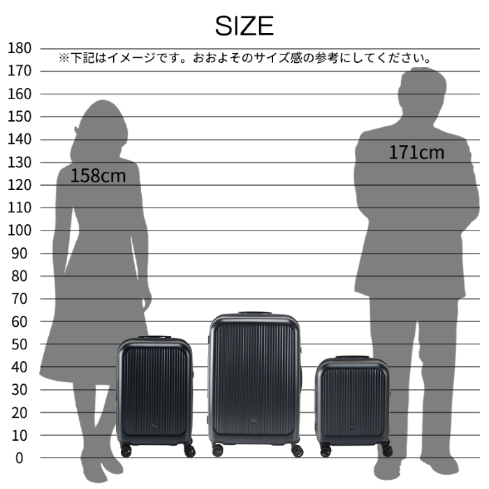 ラウ23kg 小さいサイズ FREQUENTER（フリクエンター） スーツケース キャリーケース 機内