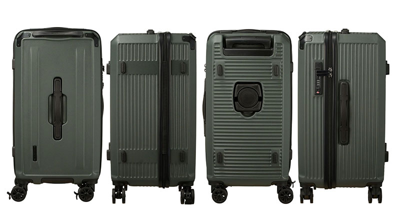 キャリーケース スーツケース　S 45L シルバー　アルミ　充電　前あき Amazon | スーツケース 機内持ち込み 軽量 オールアルミ タイヤ