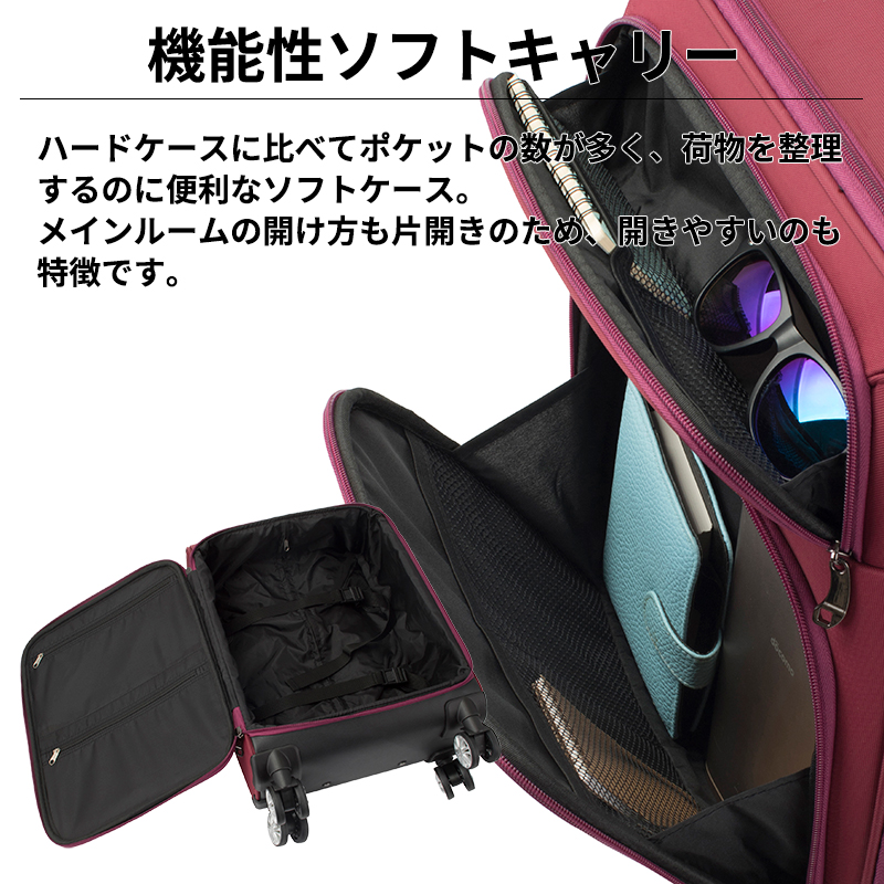 actus color's スーツケース キャリーケース 機内持ち込み 正規品