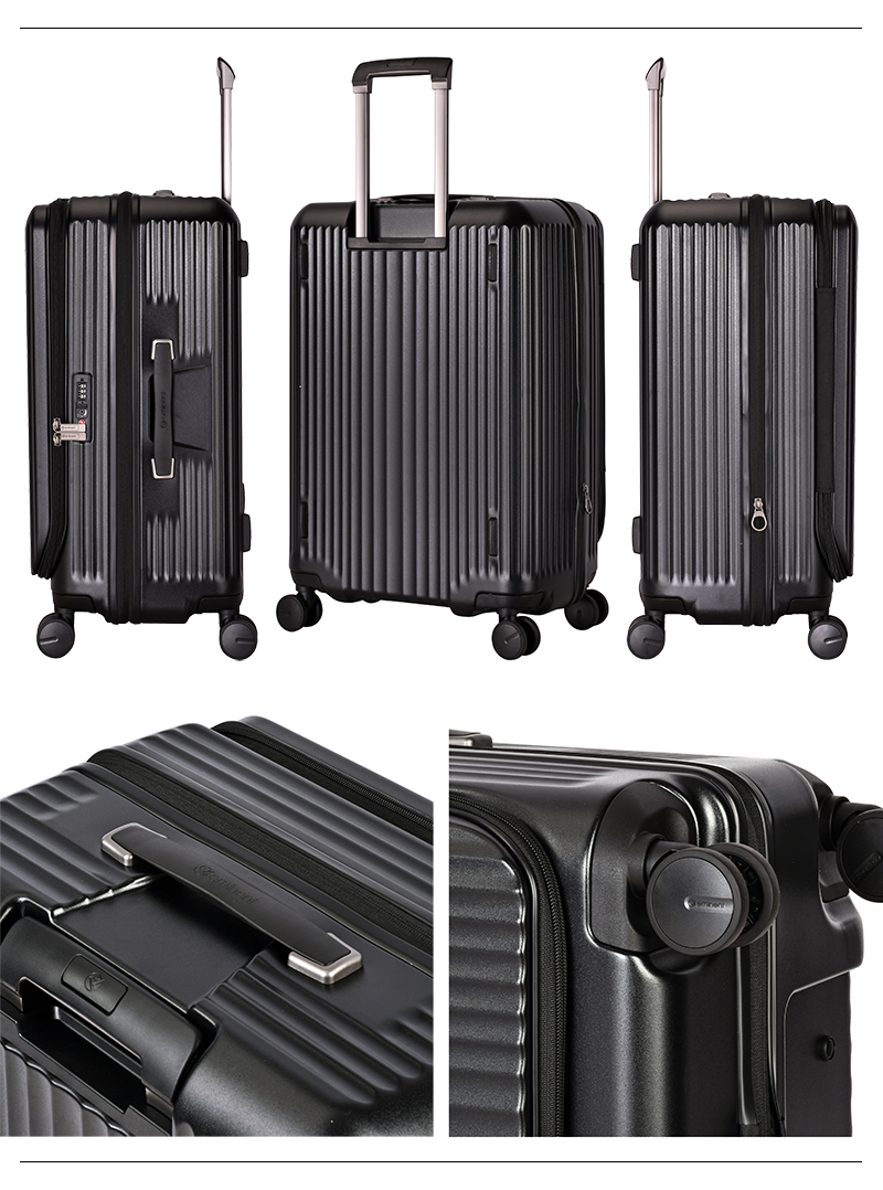 HIDEO WAKAMATSU EMINENT リッド 新シボ2 Lサイズ スーツケース 70L(83L) 拡張 フロントオープン ダブルキャスター キャリーケース 75-23780 送料無料 正規品 スーツケース EMINENT リッド 新シボ2 Lサイズ 70L