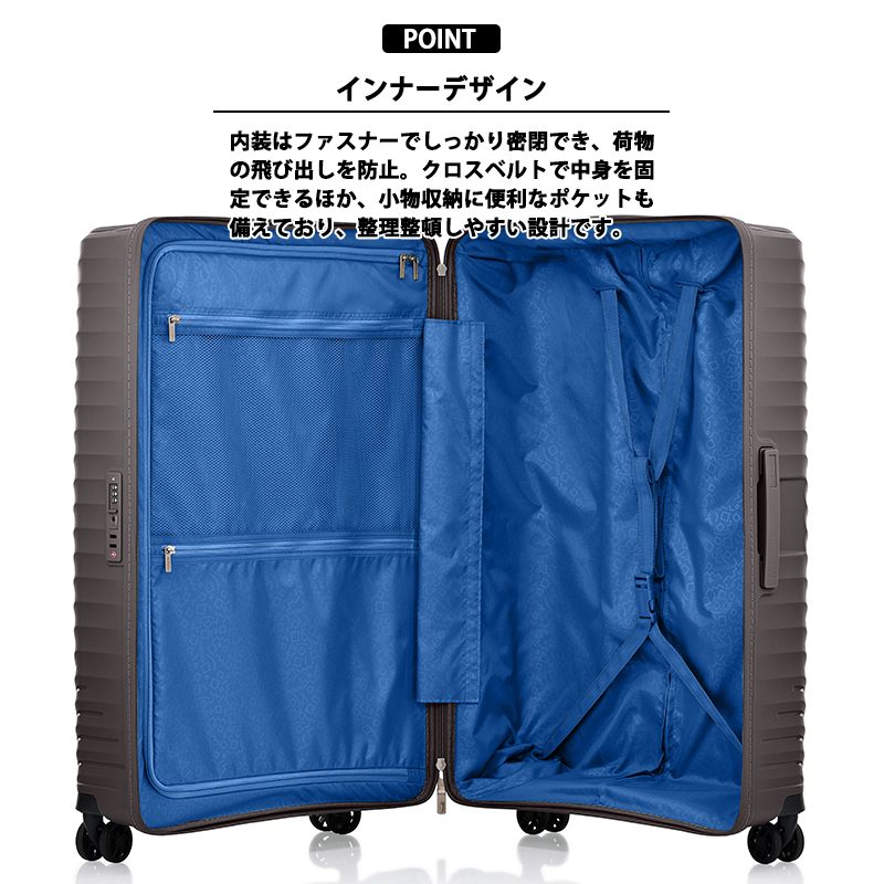 スーツケース キャリーケース 正規品 アメリカンツーリスター ダイアジップ スピナー76 95L 軽量ダブルホイール サイドフック UI5*003 キャリーバッグ 軽量の画像