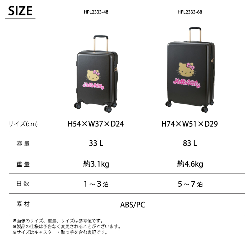 Hello Kitty キャリーケース 中型 es3a004_02.jpg