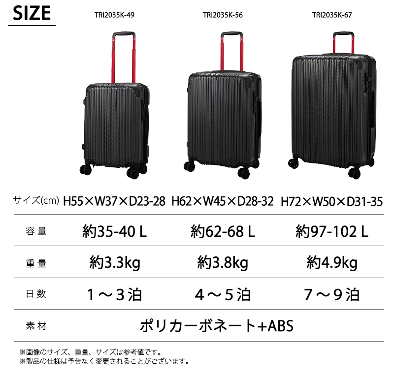 Siffler（シフレ） スーツケース キャリーケース 正規品 TRIDENT