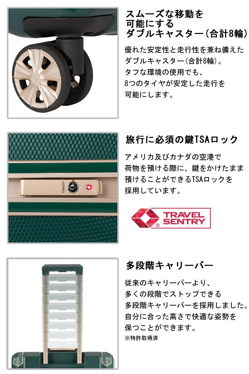 ティーアンドエス 送料無料 正規品 スーツケース 7泊以上の旅に T&S