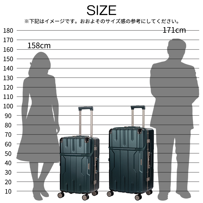 レジェンドウォーカー アポロン スーツケース Mサイズ 62L 5〜7泊 トップオープン フレームタイプ USB充電 静音 ストッパー付き ダブルキャスター 5901-60 キャリーケース 送料無料 正規品 スーツケース T&S レジェンドウォーカー アポロン M