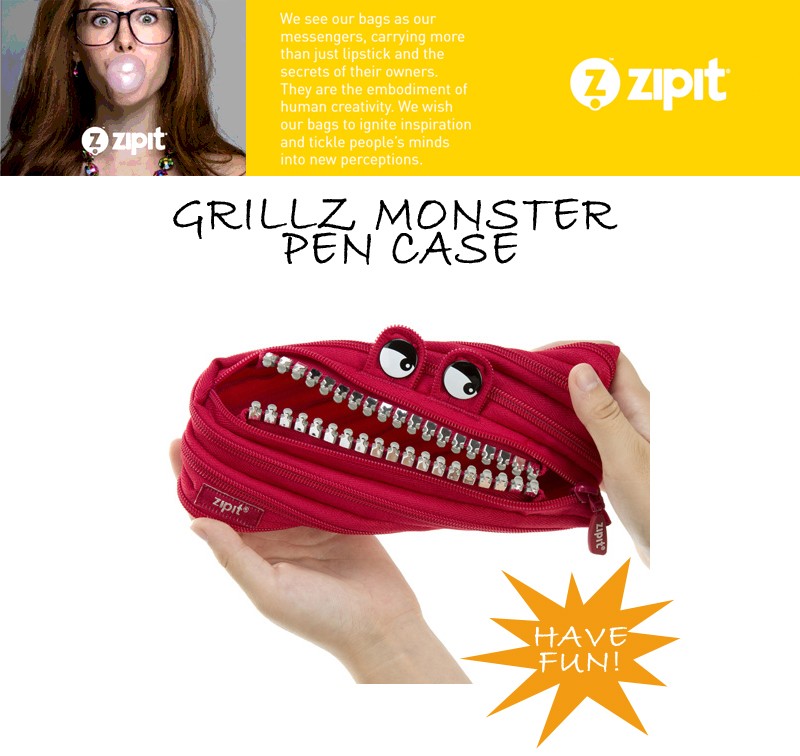 ZIPIT ジップイット グリルズモンスター ペンケース ペンポーチ 筆箱