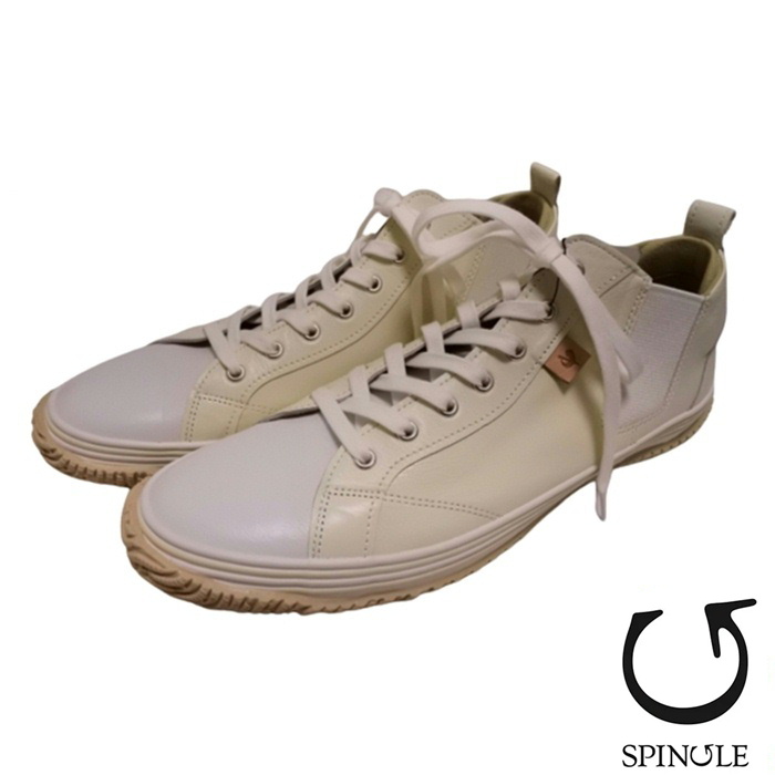 スピングル　カンガルーレザー　サイドゴア　24.5㎝　アイボリー スピングル メンズ レディース スニーカー SPINGLE SP-442 (旧