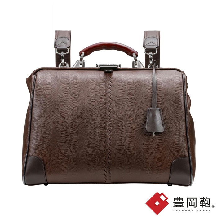 YOUTA ヨータ 横型ダレスバッグ YK7 Mサイズ ネイビー/ブラウン 豊岡鞄 YOUTA YK-7 ネイビー LIZARD3WAY横ダレス 送料無料