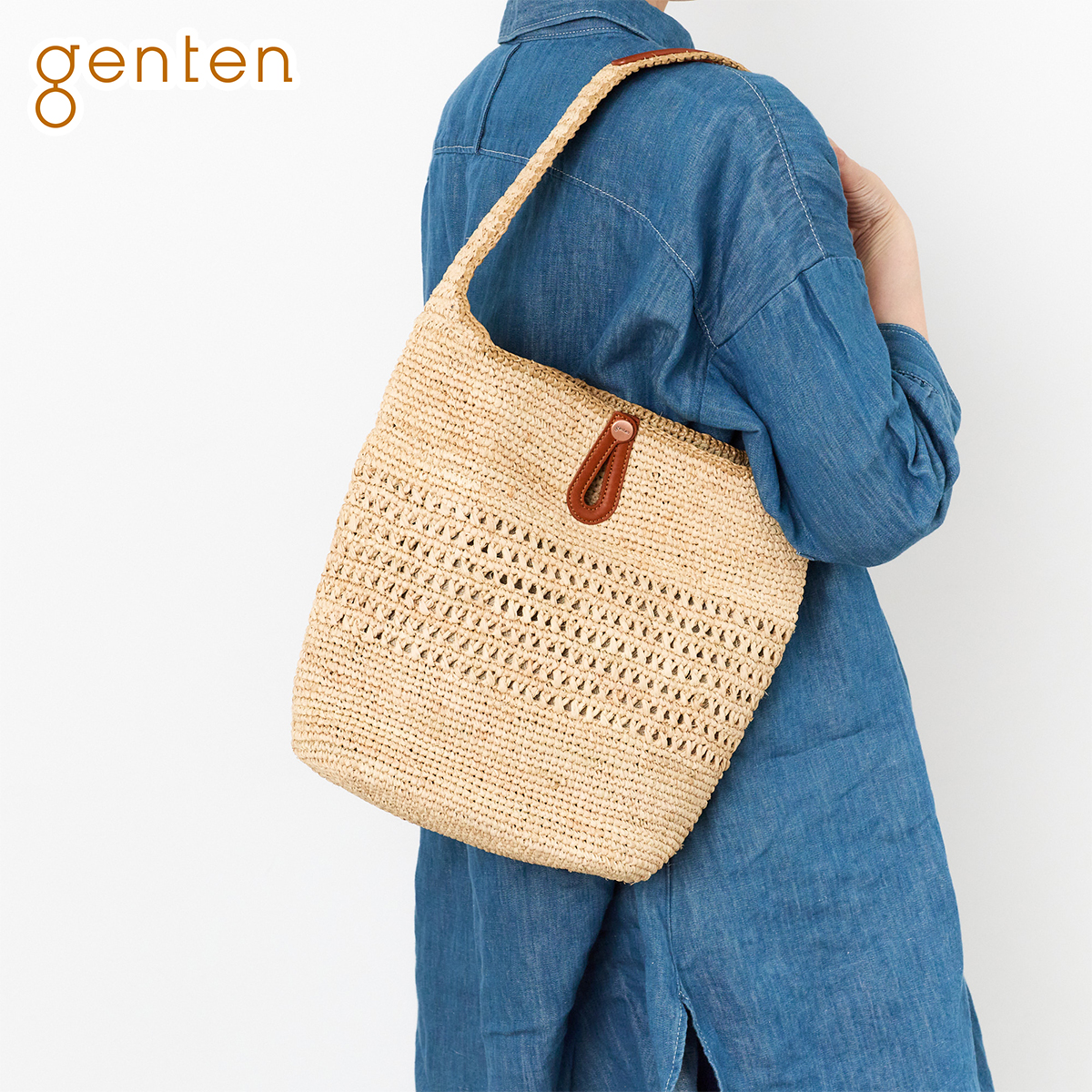 genten（ゲンテン） 選べるプレゼント付 Colletto コレット かごバッグ