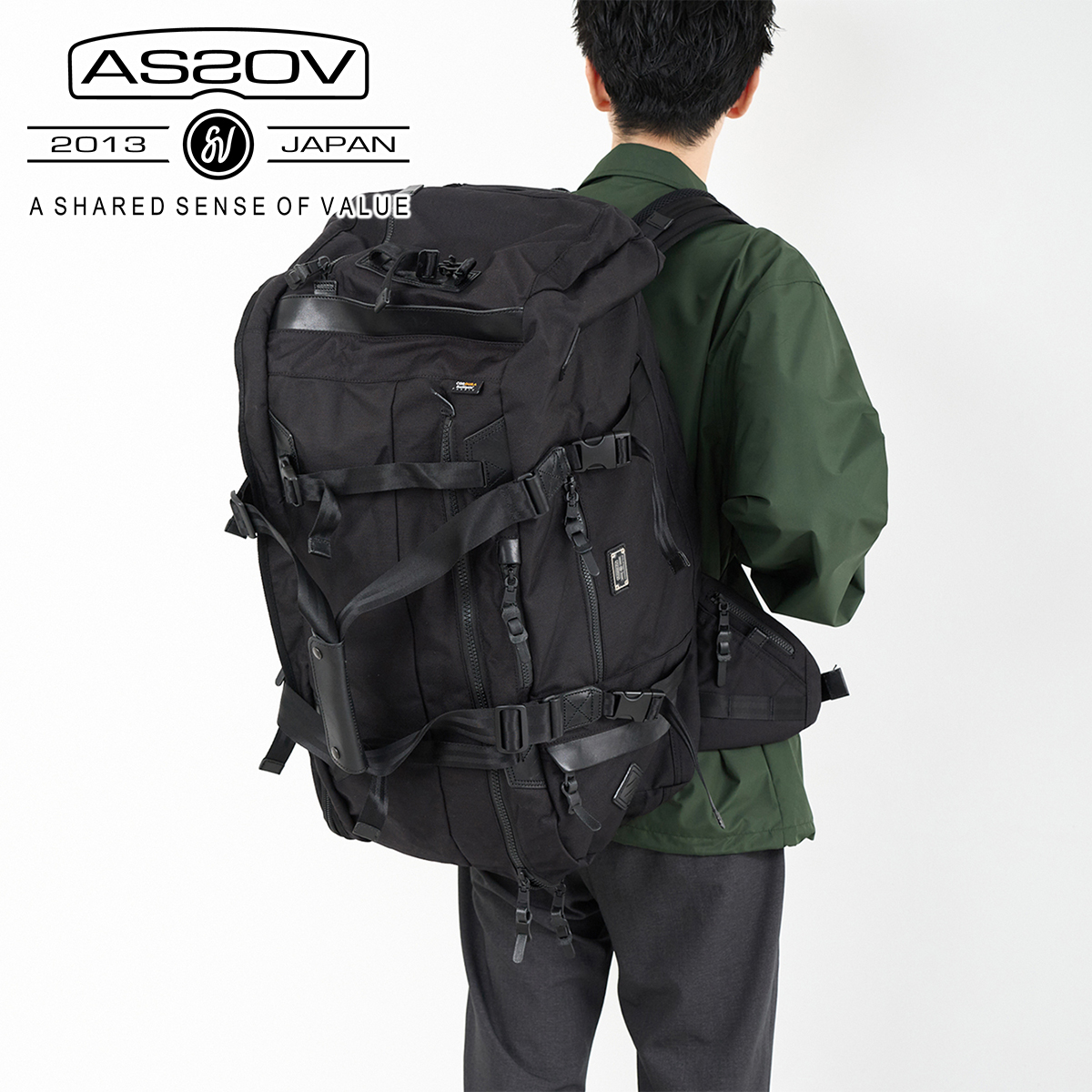 AS2OV アッソブ EXCLUSIVE BALLISTIC NYLON 3WAY HELMET BACKPACK バリ
