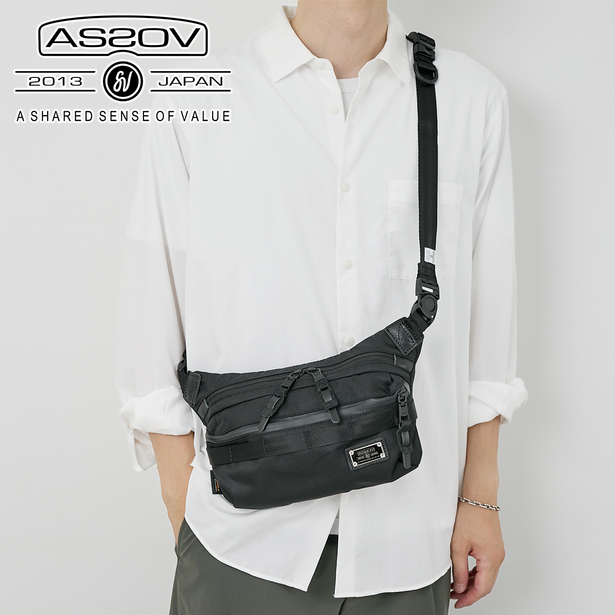 305d AS2OV(アッソブ) Wプレゼント付 CORDURA DOBBY 305D コーデュラ ドビー305D ファニーパック 061416 ...