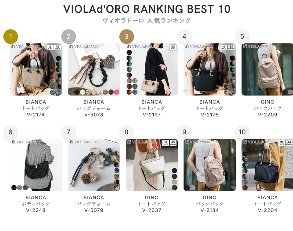 ヴィオラドーロ　バッグ VIOLAd'ORO（ヴィオラドーロ） トートバッグ VIOLAd'ORO TRERO レザー