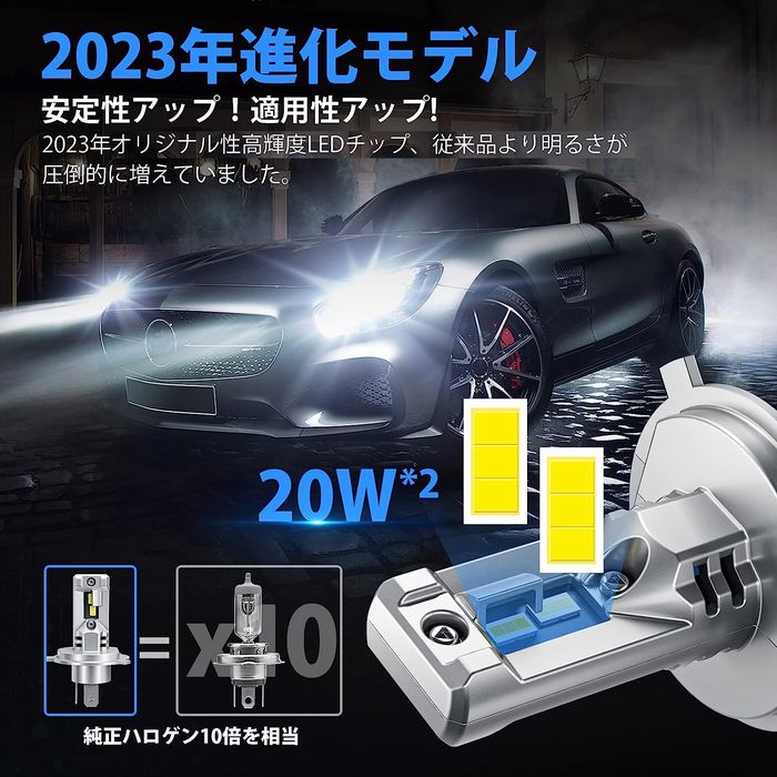 ラクティス 120系 H4 LEDヘッドライト Hi/Lo 車検対応 12V LEDバルブ 