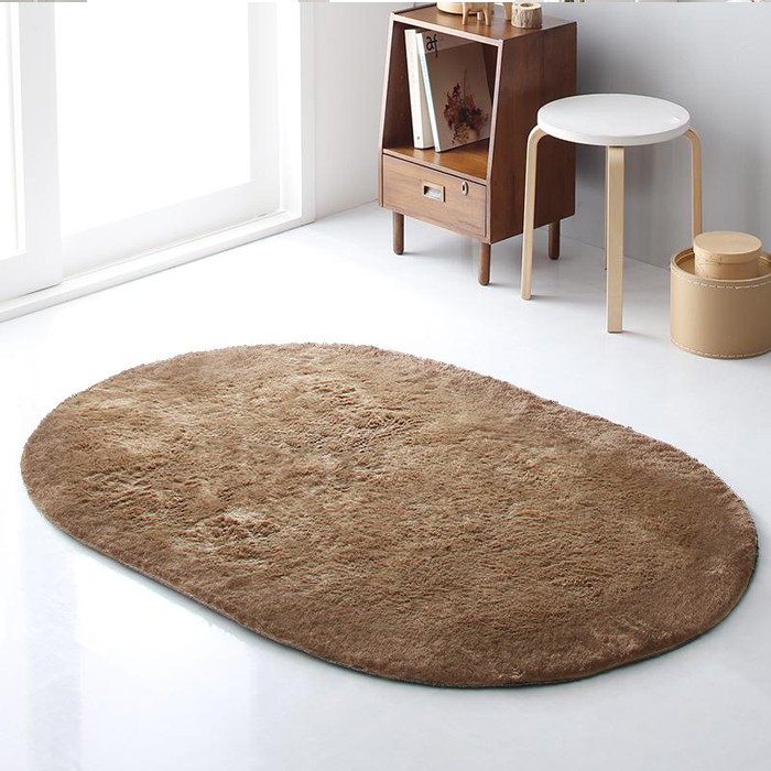 ラグ 100×150 cm 楕円形 洗濯機で洗えるシャギーラグ 7色 : tablemart
