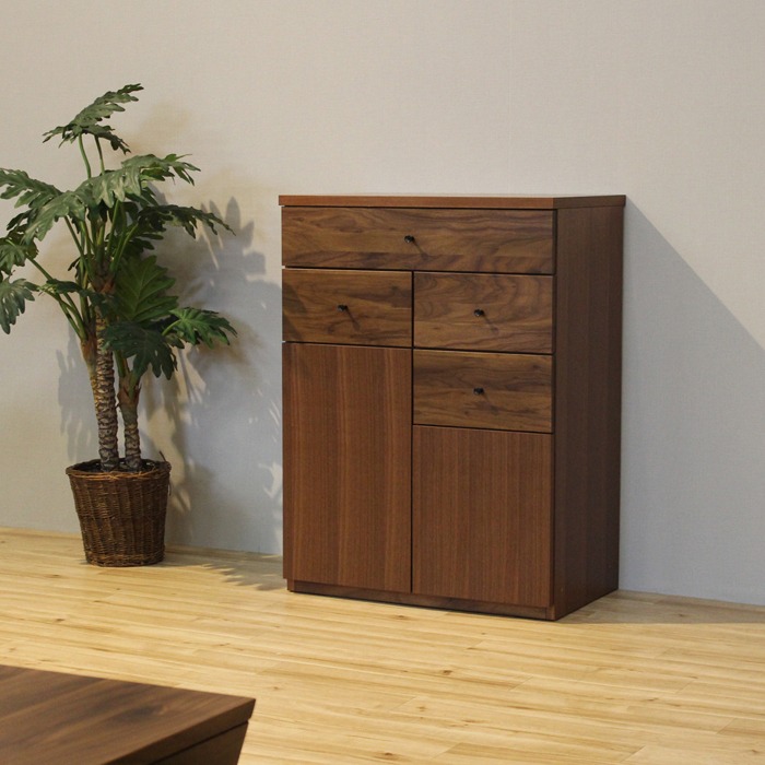 電話台 リビングボード ファックス台 幅65 ウォールナットは販売停止中 オーク 国産 日本製 LIVWOOD エヴァン