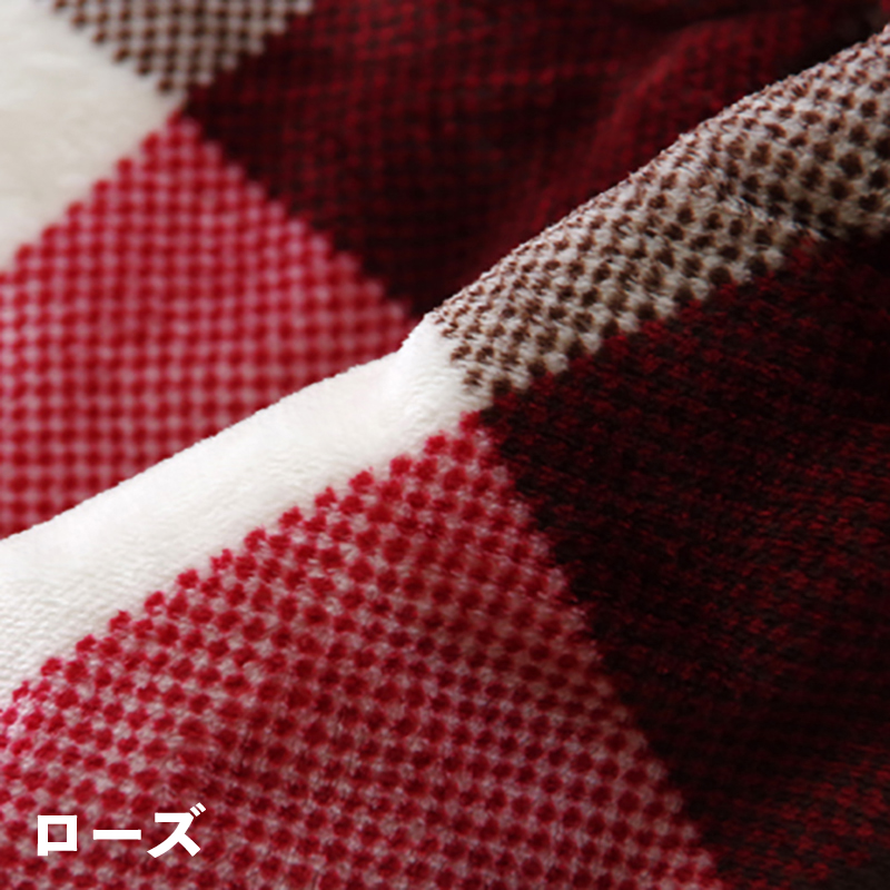 こたつ掛け布団 単品 【円形 レッド 直径約220cm】 フランネル チェック柄 こたつ掛け布団 単品 【円形 レッド 直径約220cm】 フランネル