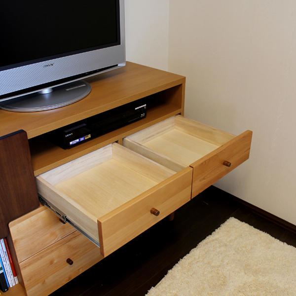 チェスト 115cm リビング収納 テレビボード ナチュラル ブラウン 国産 日本製 無垢材 硬質シート OR- |  | 06