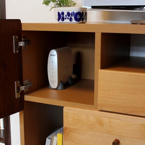 チェスト 115cm リビング収納 テレビボード ナチュラル ブラウン 国産 日本製 無垢材 硬質シート OR- |  | 08