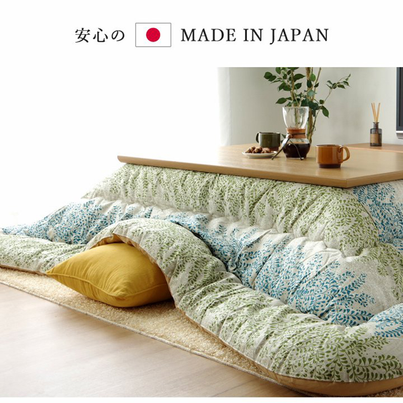 こたつ布団 長方形 掛け布団 日本製北欧ファブリック柄 グレー トナカイ柄 全6色 150cmコタツ用 OXC_4