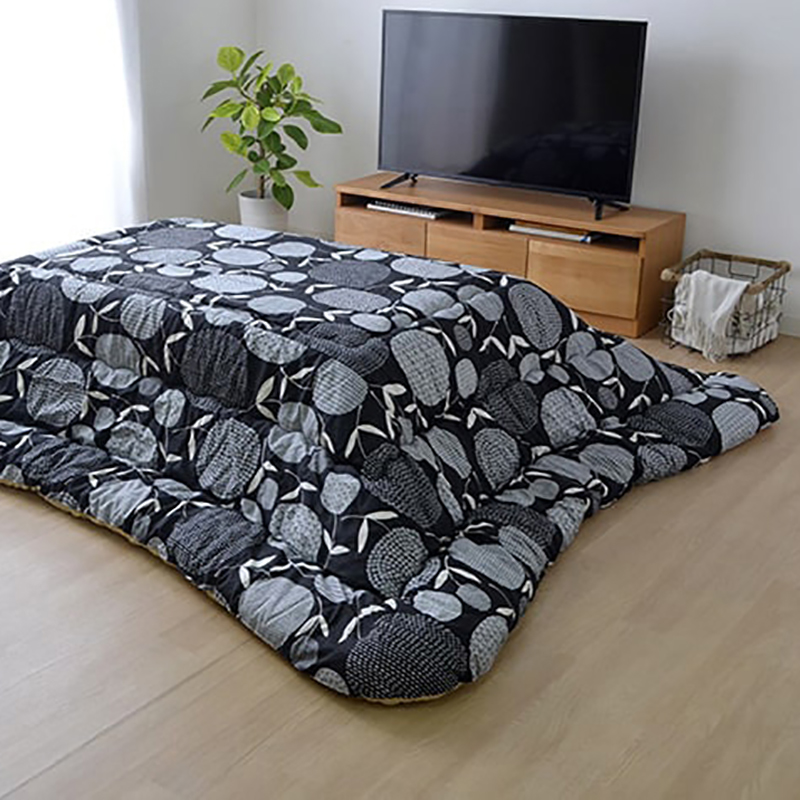 こたつ布団 長方形 掛け布団 日本製北欧ファブリック柄 グレー トナカイ柄 全6色 150cmコタツ用 OXC_13