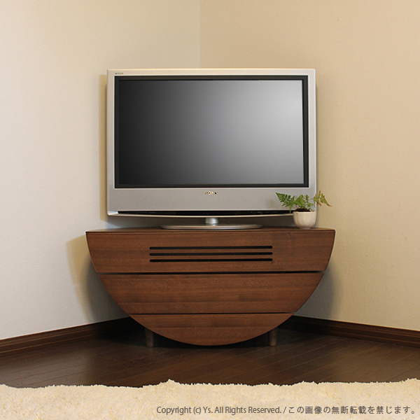 コーナー テレビ台 テレビボード ナチュラル色 国産 日本製 無垢材 オーク北欧モダン 収納付 コーナーラック 90cm ハイタイプ RE |  | 09