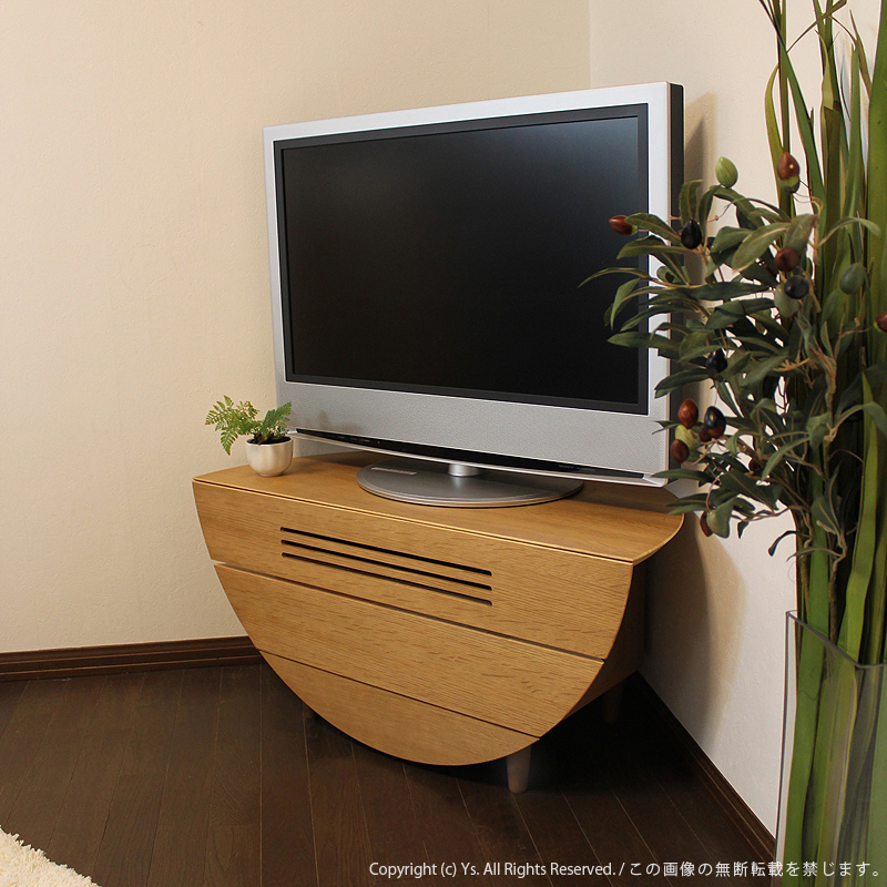 コーナー テレビ台 テレビボード ナチュラル色...の詳細画像2