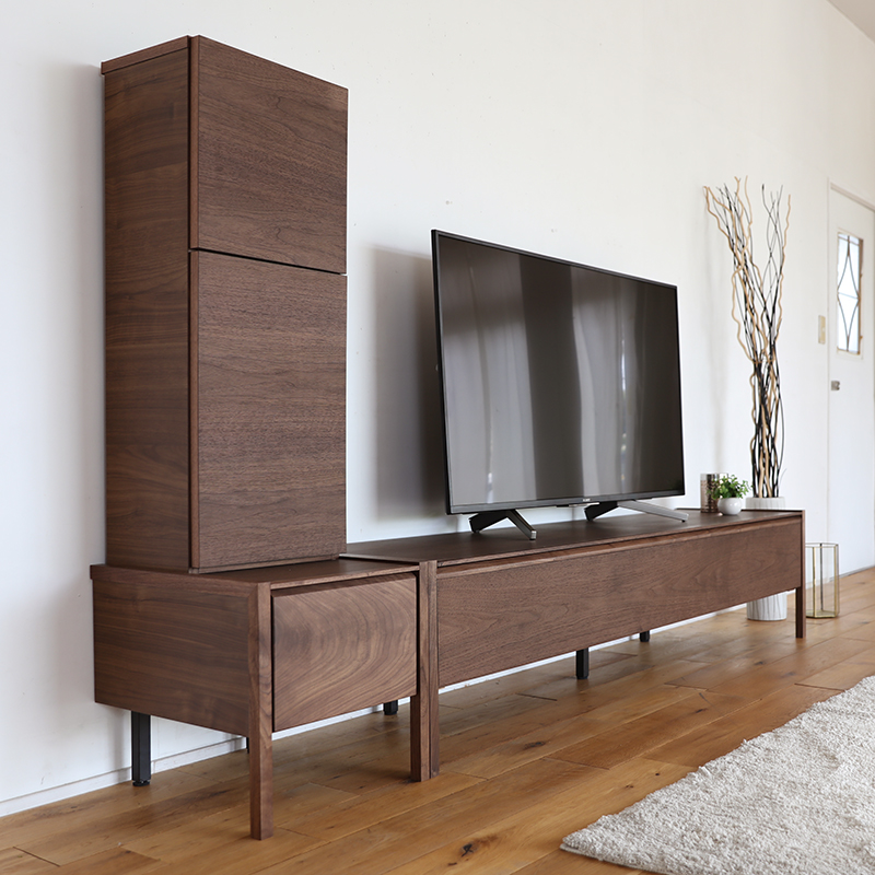 スライド テレビ台 テレビボード 伸縮 140〜230cm ブラック 木目