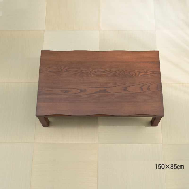ダイニングこたつ 6点セット 幅150cm 長方形 ブラウン 天然木タモ材突板 専用ふとん キャスター付レザーチェア SHIRO_4