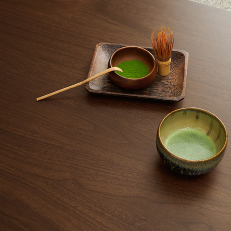 こたつダイニングテーブル 90×90cm 高さ64/69cm 継脚 チェア 布団 正方形 ブラウン 天然木 ウォールナット 家具調 THETAの画像