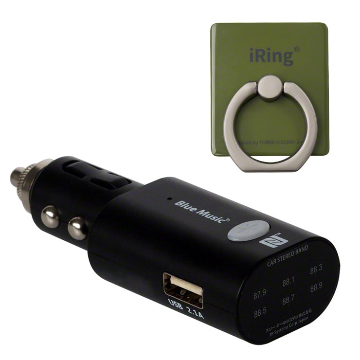 iRing アイリング Bluetooth FMトランスミッター お得なセット 車載 ホルダー 車載 カーナビ スタンド スマートフォン .3R | ブランド登録なし | 04