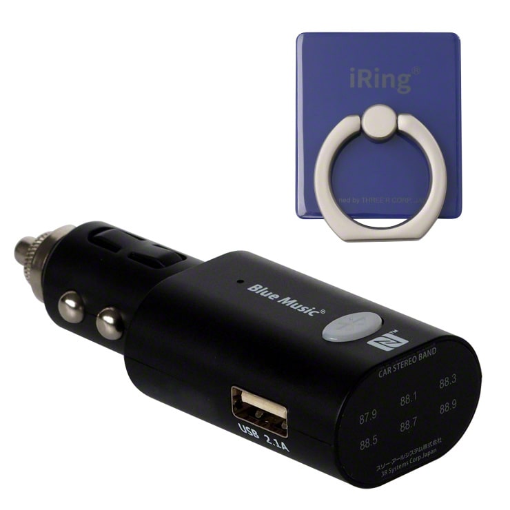 iRing アイリング Bluetooth FMトランスミッター お得なセット 車載 ホルダー 車載 カーナビ スタンド スマートフォン .3R | ブランド登録なし | 02