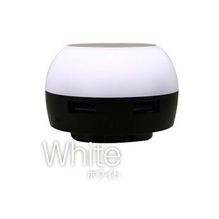 タッチで3段階に光る USB 充電アダプタ 2.1A 高速充電 2ポート ACアダプタ コンセント 充電器 おしゃれ コンパクト iPhone .3R | ブランド登録なし | 01