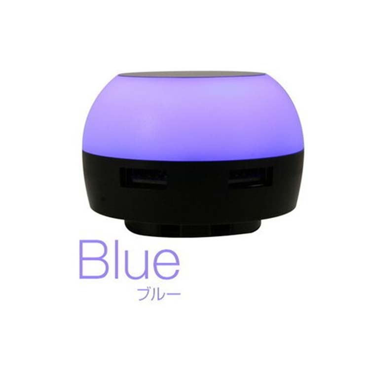 タッチで3段階に光る USB 充電アダプタ 2.1A 高速充電 2ポート ACアダプタ コンセント 充電器 おしゃれ コンパクト iPhone .3R | ブランド登録なし | 02