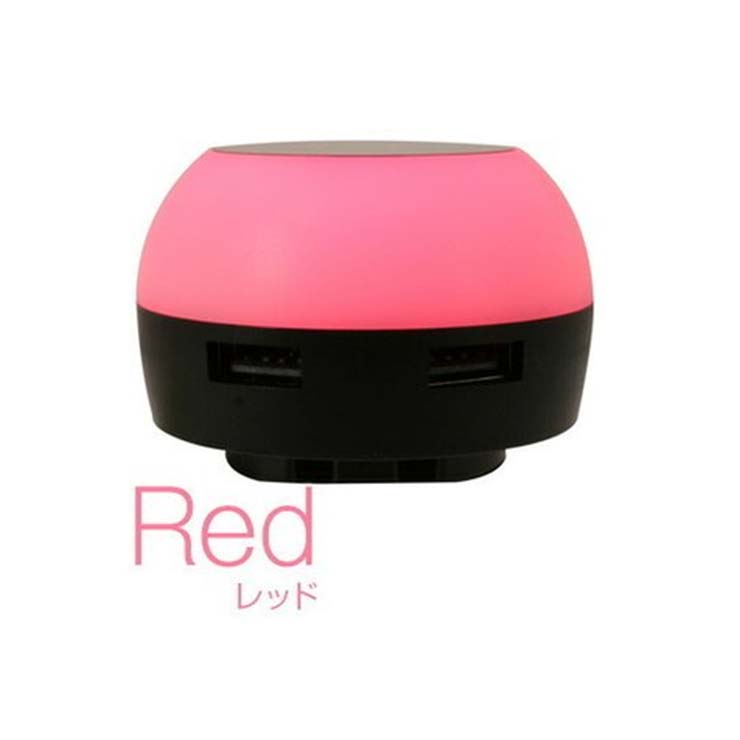 タッチで3段階に光る USB 充電アダプタ 2.1A 高速充電 2ポート ACアダプタ コンセント 充電器 おしゃれ コンパクト iPhone .3R | ブランド登録なし | 03