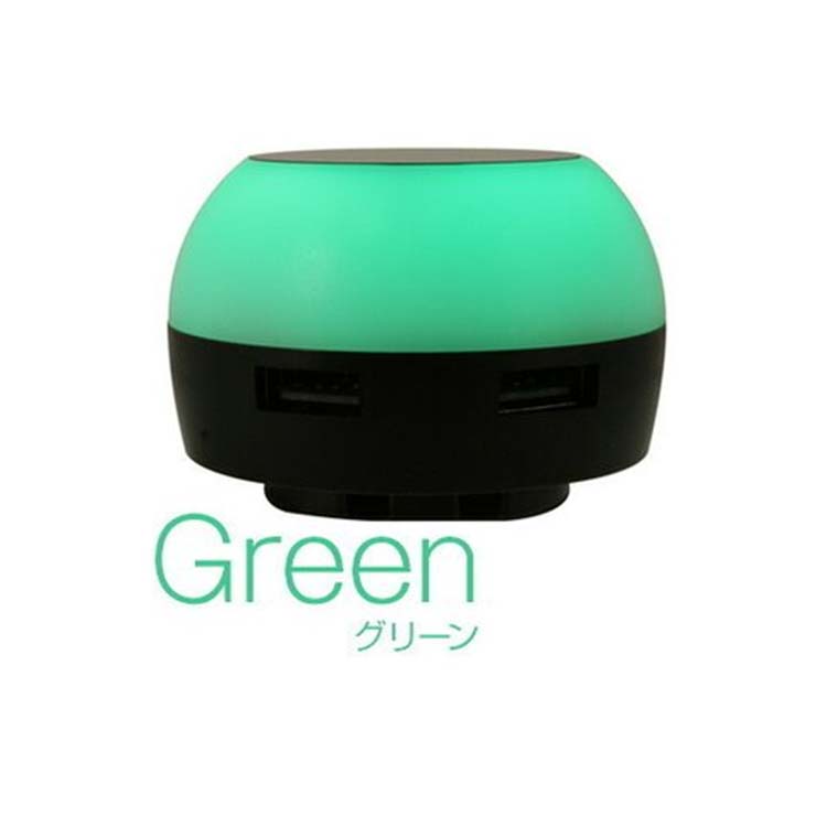 タッチで3段階に光る USB 充電アダプタ 2.1A 高速充電 2ポート ACアダプタ コンセント 充電器 おしゃれ コンパクト iPhone .3R | ブランド登録なし | 04